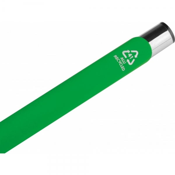 Długopis z aluminium z recyklingu półżelowy soft touch DUNMORE