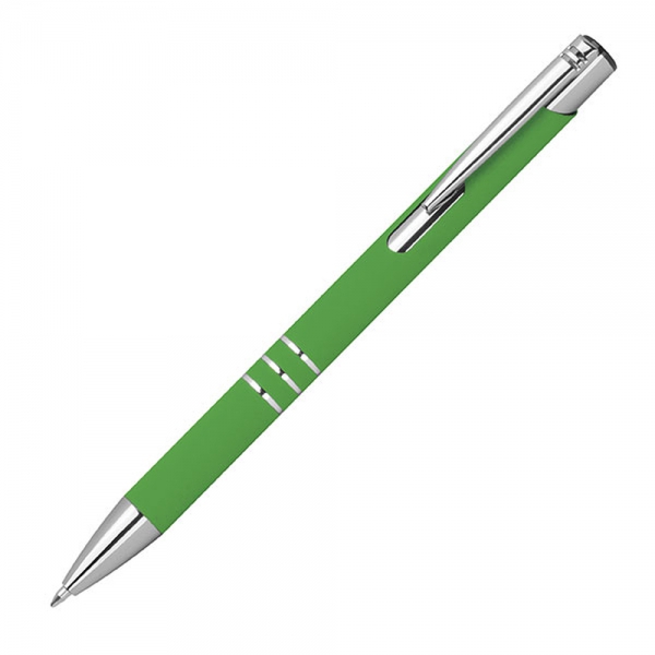 Długopis z aluminium z recyklingu półżelowy soft touch DUNMORE