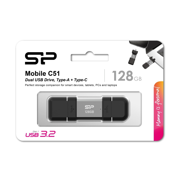 Pendrive Mobile C51, 128GB 3.2 Silicon Power