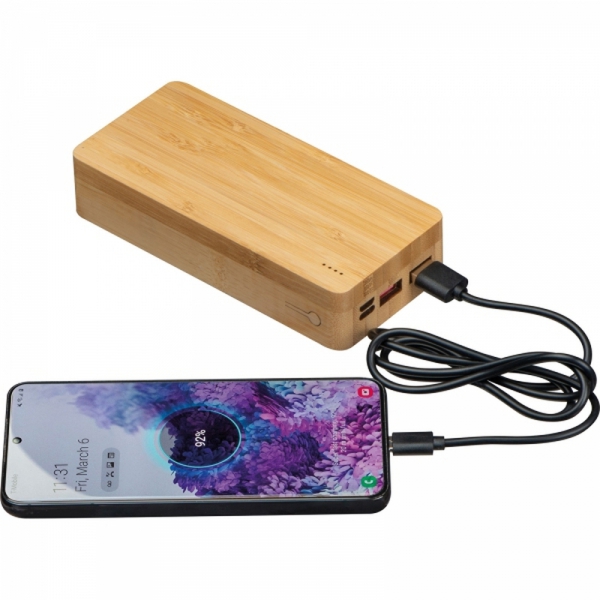Power bank 20000 mAh bambusowy VALERIA