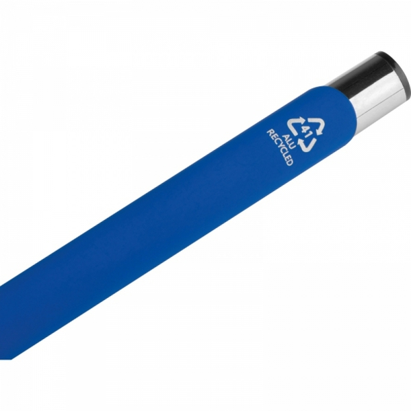 Długopis aluminiowy z recyklingu półżelowy soft touch CONSTANZE