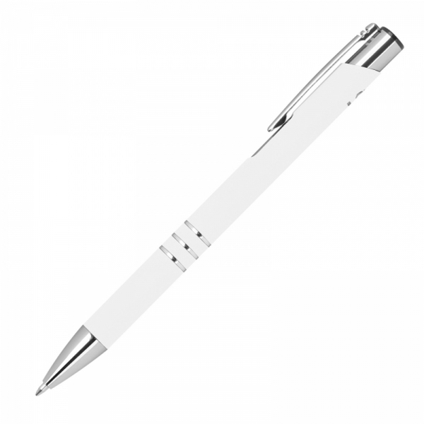 Długopis aluminiowy z recyklingu półżelowy soft touch CONSTANZE