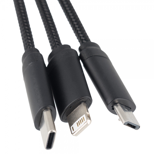Kabel z ładowarką indukcyjną 4w1 w drewnianej obudowie - i5w