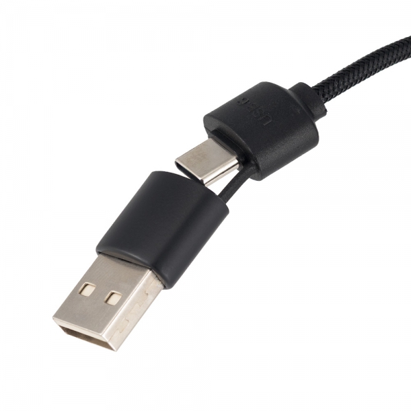 Kabel z ładowarką indukcyjną 4w1 w drewnianej obudowie - i5w