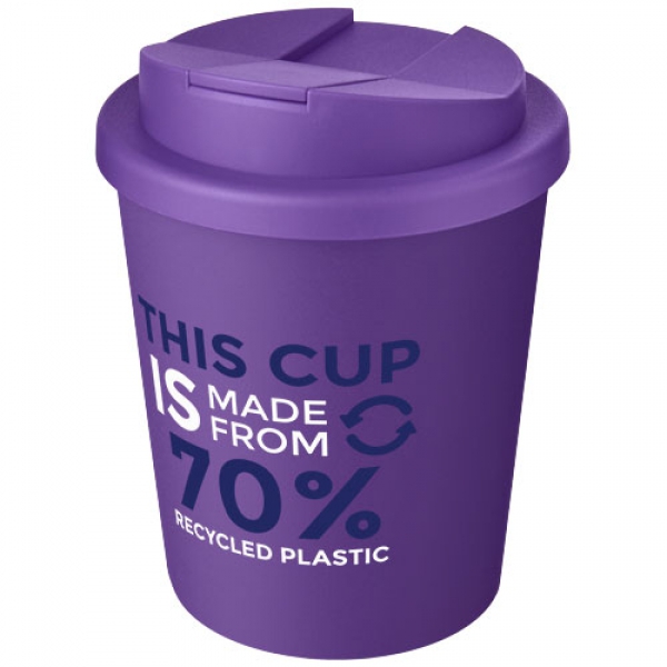 Kubek Americano® Espresso Eco z recyklingu o pojemności 250 ml z pokrywą odporną na zalanie 