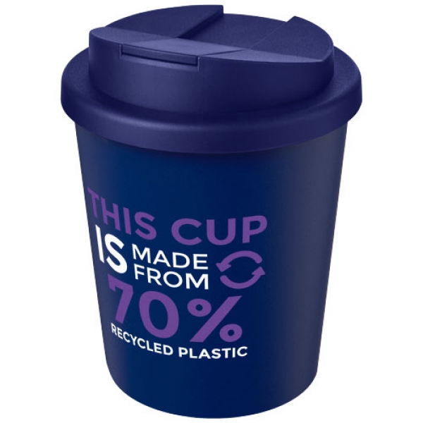 Kubek Americano® Espresso Eco z recyklingu o pojemności 250 ml z pokrywą odporną na zalanie 