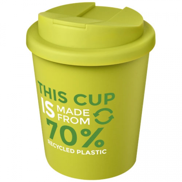 Kubek Americano® Espresso Eco z recyklingu o pojemności 250 ml z pokrywą odporną na zalanie 