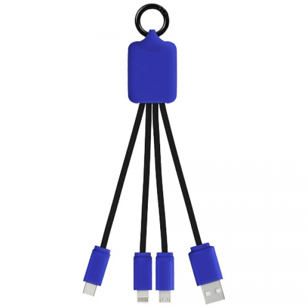 Kabel z podświetlonym logo 3w1 z brelokiem - SCX.design C15