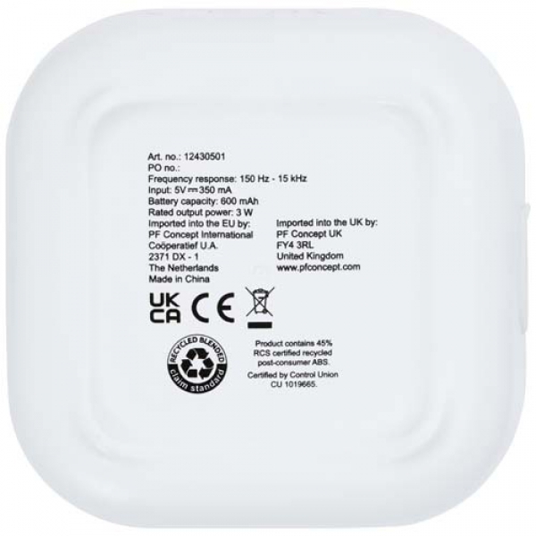 Stark głośnik Bluetooth® 2.0 o mocy 3 W z tworzyw sztucznych pochodzących z recyklingu z certyfikatem RCS