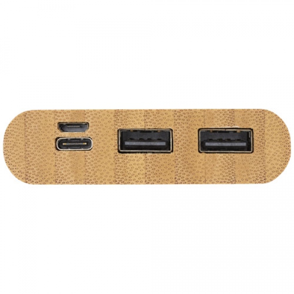 Powerbank Tulda o pojemności 10,000 mAh wykonany z bambusa