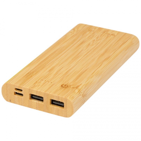 Powerbank Tulda o pojemności 10,000 mAh wykonany z bambusa