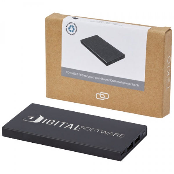 Connect powerbank o pojemności 5000 mAh z aluminium pochodzącego z recyklingu 