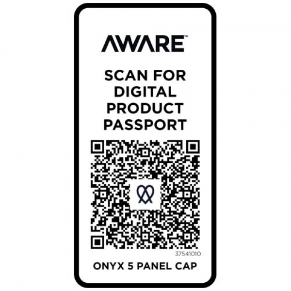 Onyx 5-panelowa czapka Aware™ z daszkiem z recyklingu 240 g/m²