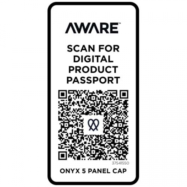 Onyx 5-panelowa czapka Aware™ z daszkiem z recyklingu 240 g/m²