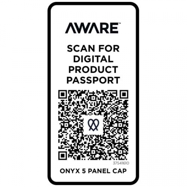 Onyx 5-panelowa czapka Aware™ z daszkiem z recyklingu 240 g/m²