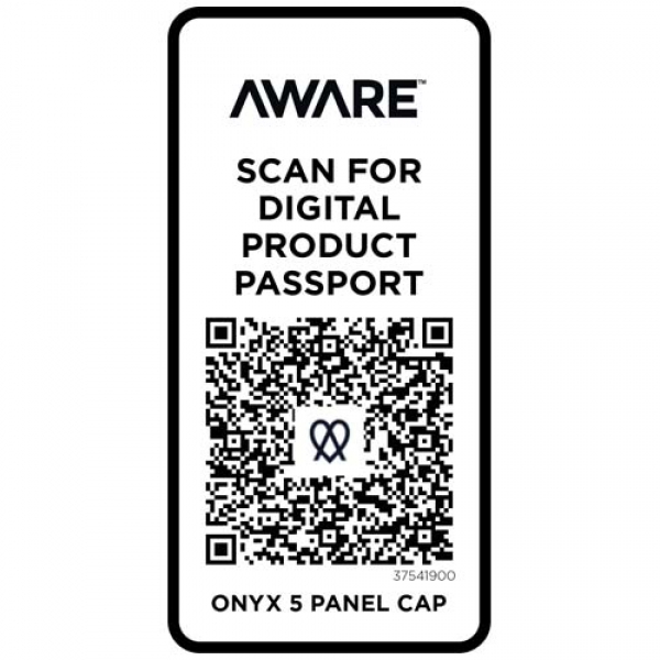 Onyx 5-panelowa czapka Aware™ z daszkiem z recyklingu
