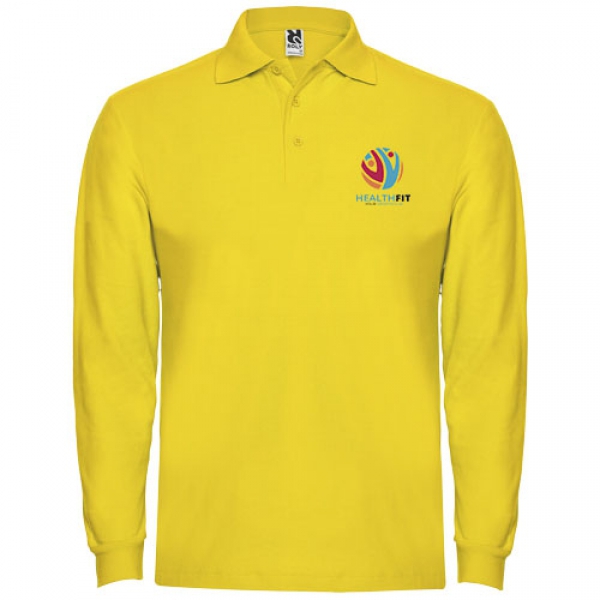 Estrella koszulka męska polo z długim rękawem 220 g/m²