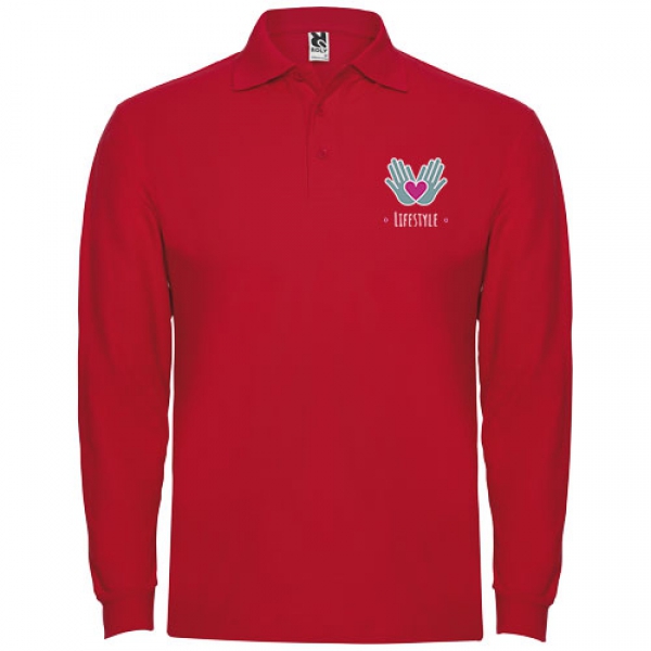 Estrella koszulka męska polo z długim rękawem 220 g/m²