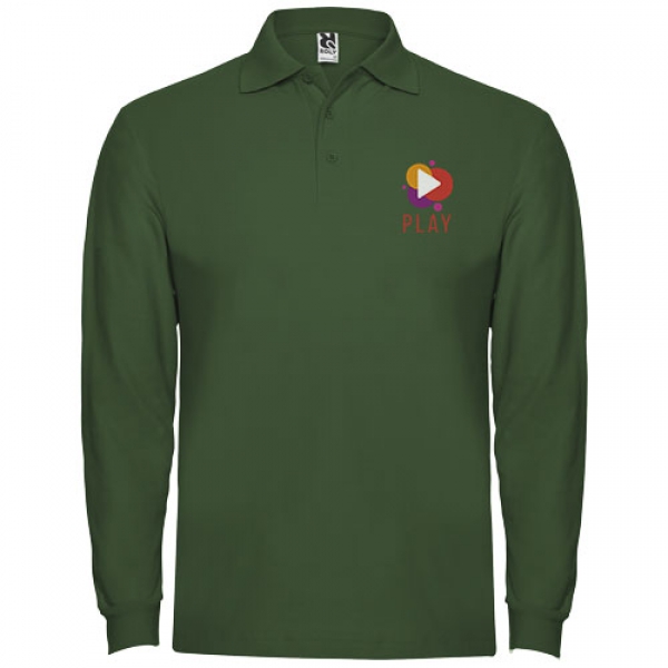 Estrella koszulka męska polo z długim rękawem 220 g/m²