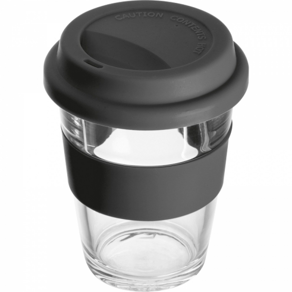 Kubek szklany z pokrywką 300 ml AMANDA