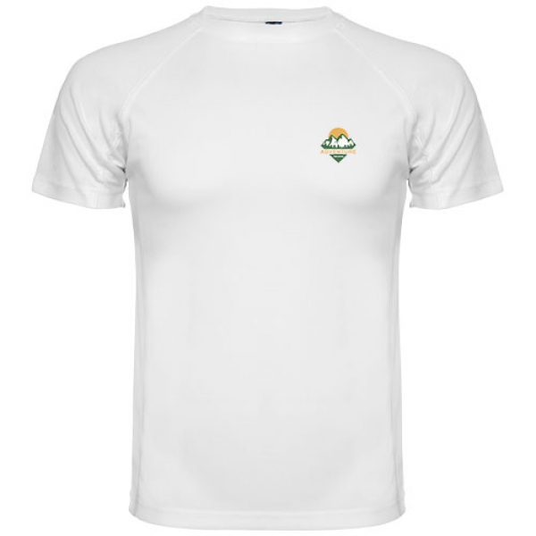 Montecarlo sportowa koszulka dziecięca z krótkim rękawem 150 g/m²