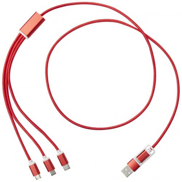 Versatile kabel do ładowania 5-1 z aluminium z recyklingu