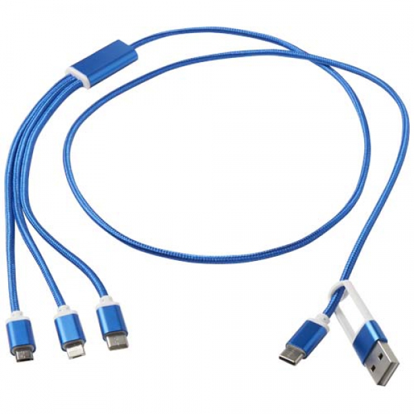 Versatile kabel do ładowania 5-1 z aluminium z recyklingu