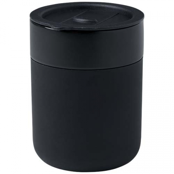 Java kubek ceramiczny z silikonową osłoną i plastikową pokrywką 330 ml