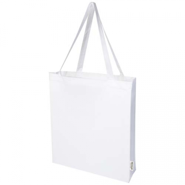 Madras torba na zakupy z bawełny z recyklingu z certyfikatem GRS 140 g/m² z dnem 12L