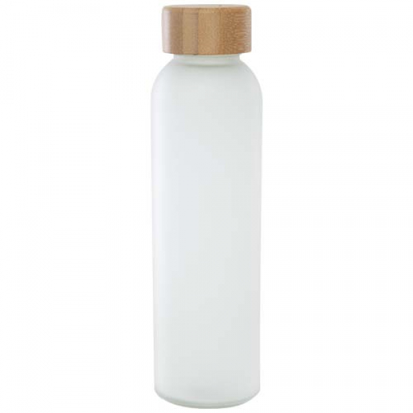 Matowa butelka ze szkła sodowo-wapniowego Lume 500 ml z zakrętką bambusową  