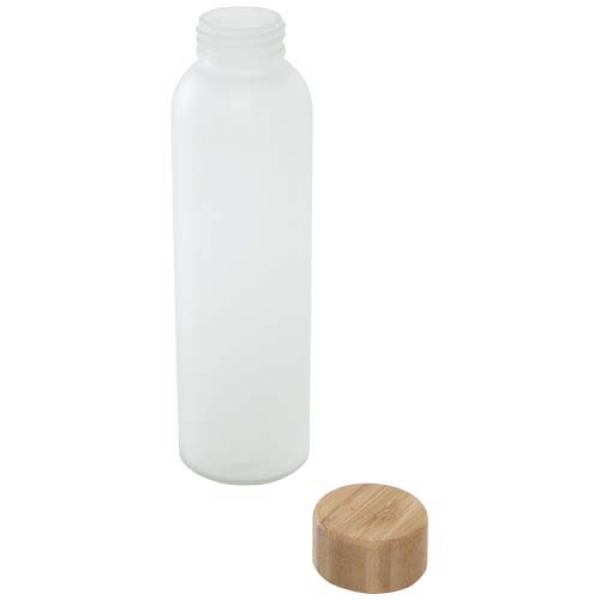 Matowa butelka ze szkła sodowo-wapniowego Lume 500 ml z zakrętką bambusową  