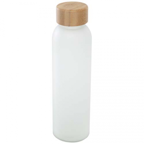 Matowa butelka ze szkła sodowo-wapniowego Lume 500 ml z zakrętką bambusową  