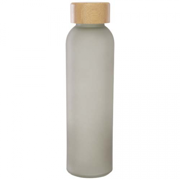 Matowa butelka ze szkła sodowo-wapniowego Lume 500 ml z zakrętką bambusową  