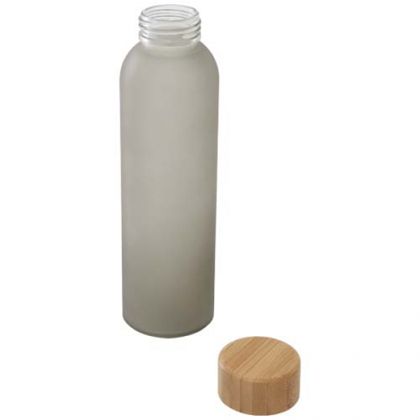 Matowa butelka ze szkła sodowo-wapniowego Lume 500 ml z zakrętką bambusową  