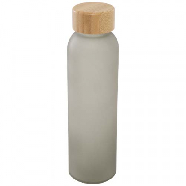 Matowa butelka ze szkła sodowo-wapniowego Lume 500 ml z zakrętką bambusową  
