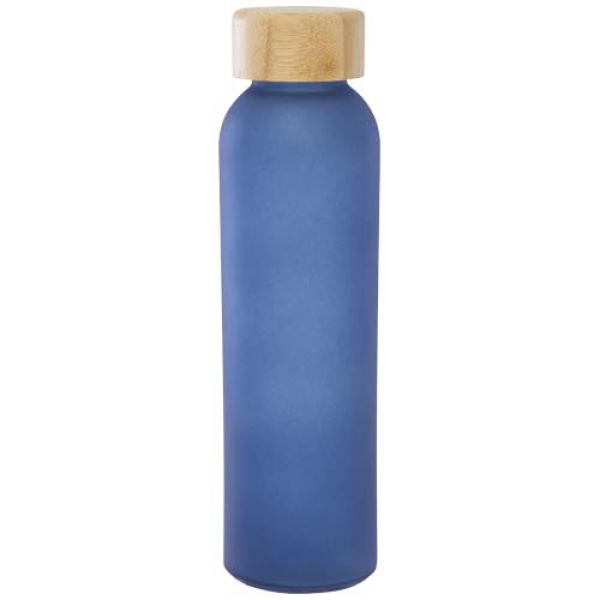 Matowa butelka ze szkła sodowo-wapniowego Lume 500 ml z zakrętką bambusową  