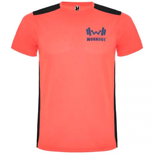 Detroit sportowa koszulka unisex z krótkim rękawem 130 g/m²