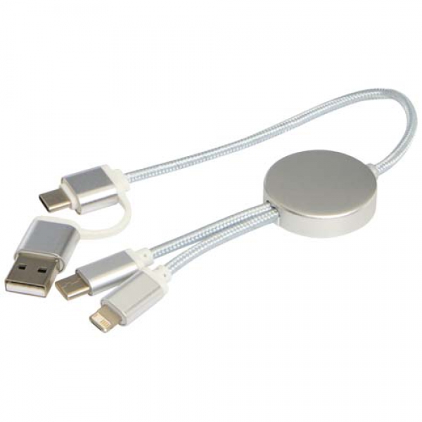 Alasia kabel do synchronizacji danych i szybkiego ładowania 5 w 1 27 W o długości 30 cm z tworzyw sztucznych i aluminium poch