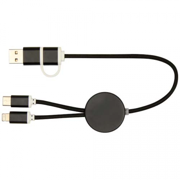 Alasia kabel do synchronizacji danych i szybkiego ładowania 5 w 1 27 W o długości 30 cm z tworzyw sztucznych i aluminium poch