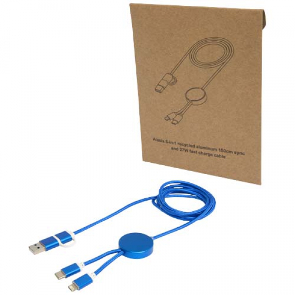 Alasia kabel do synchronizacji danych i szybkiego ładowania 5 w 1 27 W o długości 150 cm z tworzyw sztucznych i aluminium poc