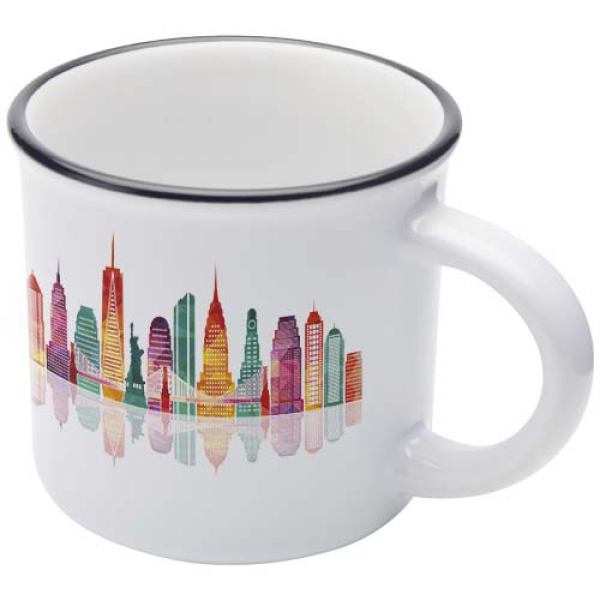Bari kubek ceramiczny z nadrukiem sublimacyjnym o pojemności 240 ml