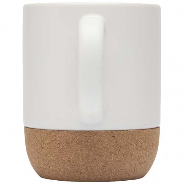 Billie kubek ceramiczny z nadrukiem sublimacyjnym o pojemności 300 ml z detalami z korka