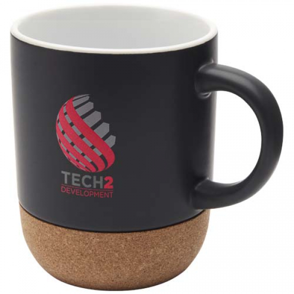 Billie kubek ceramiczny o pojemności 300 ml z detalami z korka i matowym wykończeniem