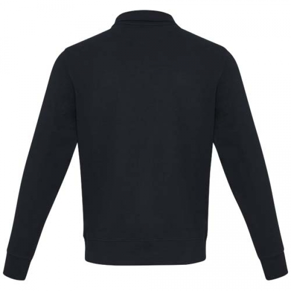 Tin sweter unisex Aware™ z materiałów z recyklingu z zamkiem błyskawicznym na 1/4 długości 