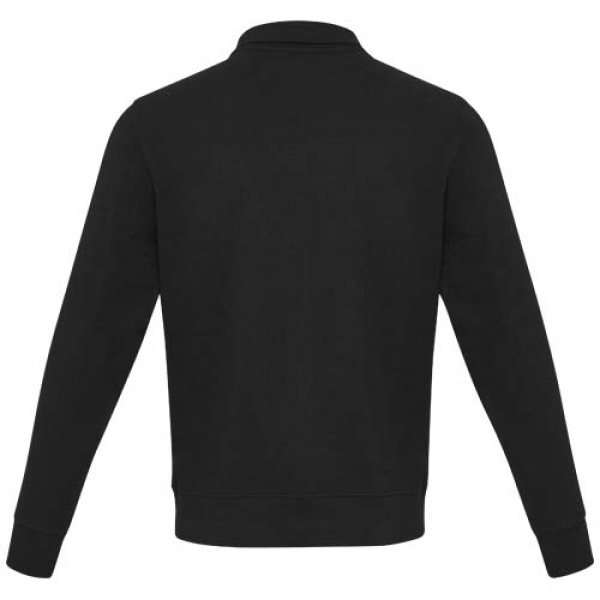 Tin sweter unisex Aware™ z materiałów z recyklingu z zamkiem błyskawicznym na 1/4 długości 