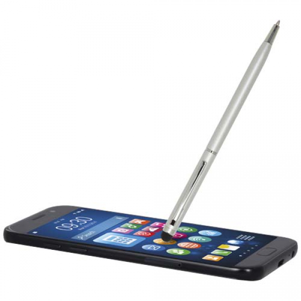 Ore aluminium ballpoint pen with stylus (blue ink)