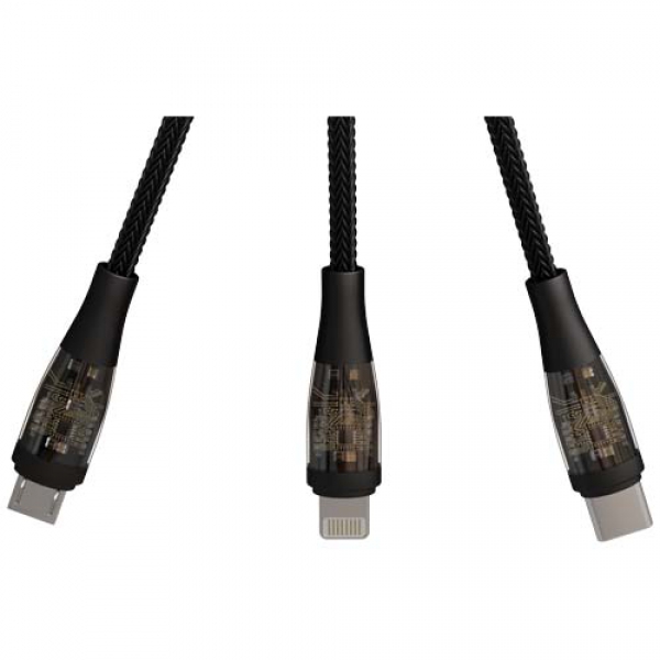 SCX.design C50 kabel szybkiego ładowania 5 w 1 o mocy 100 W/5 A z wyświetlaczem cyfrowym