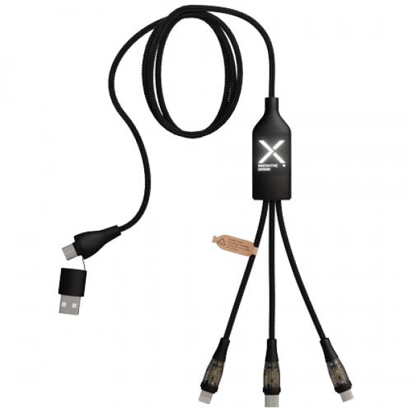 SCX.design C50 kabel szybkiego ładowania 5 w 1 o mocy 100 W/5 A z wyświetlaczem cyfrowym