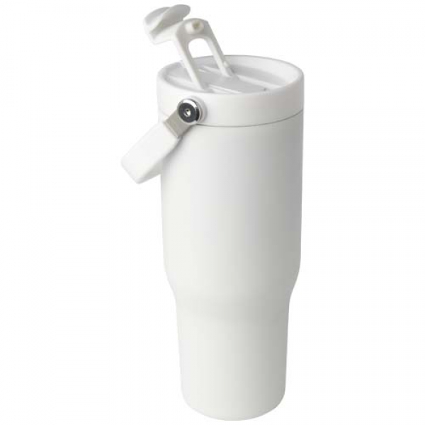 Kubek Bronx o pojemności 900 ml, z izolacją próżniową, wykonany ze recyklingowanej stali nierdzewnej z certyfikatem RCS i z m