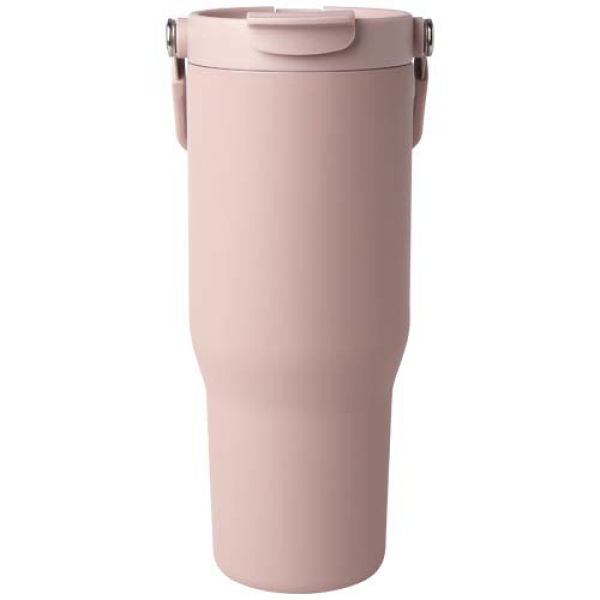 Kubek Bronx o pojemności 900 ml, z izolacją próżniową, wykonany ze recyklingowanej stali nierdzewnej z certyfikatem RCS i z m